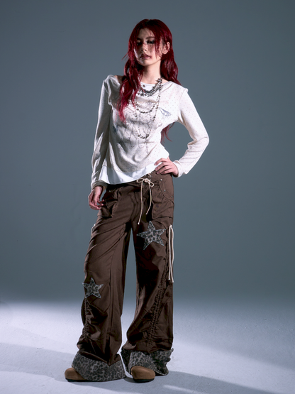 Flap Loose Casual Wide Leg Pants【s0000013691】