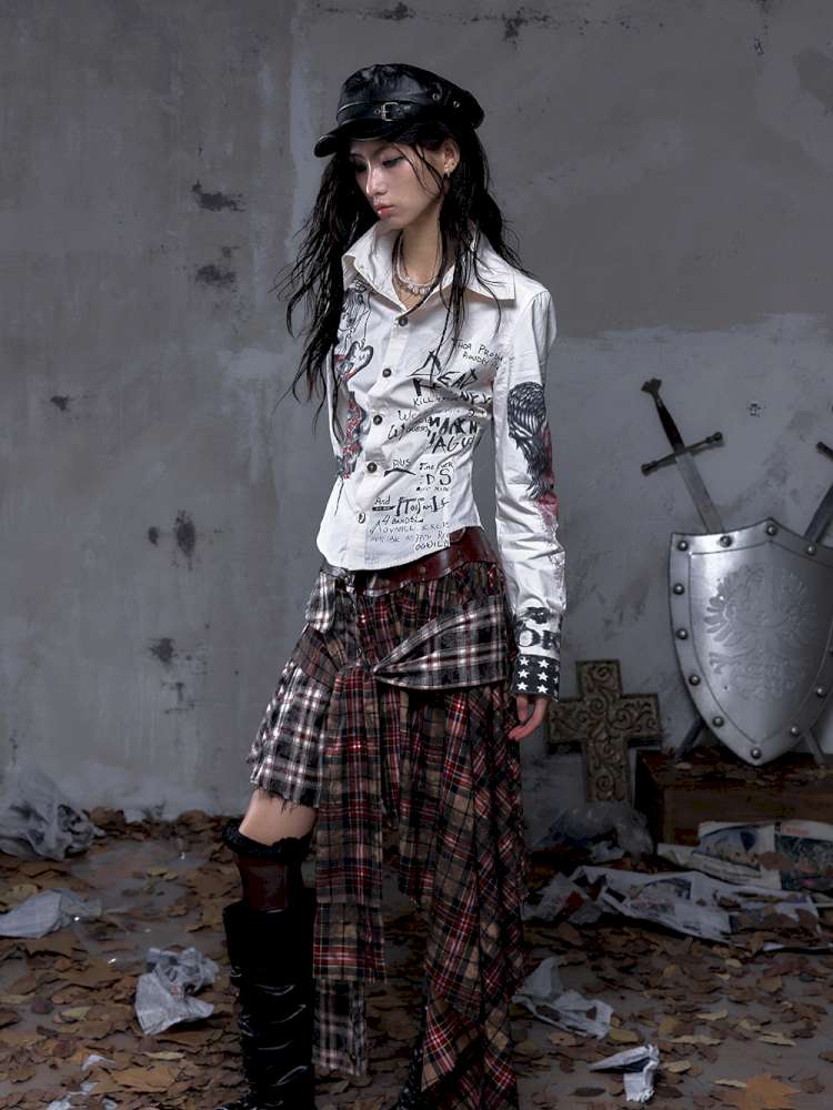 Slim-Fit Long-Sleeve Shirt Top【s0000014471】