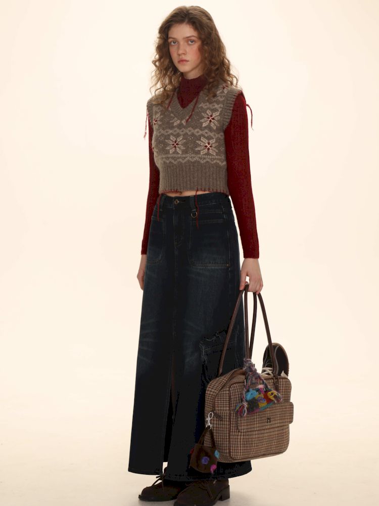 Snowflakev-Neck 니트 언더 셔츠 [S0000006009]