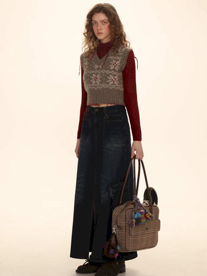 Snowflakev-Neck 니트 언더 셔츠 [S0000006009]