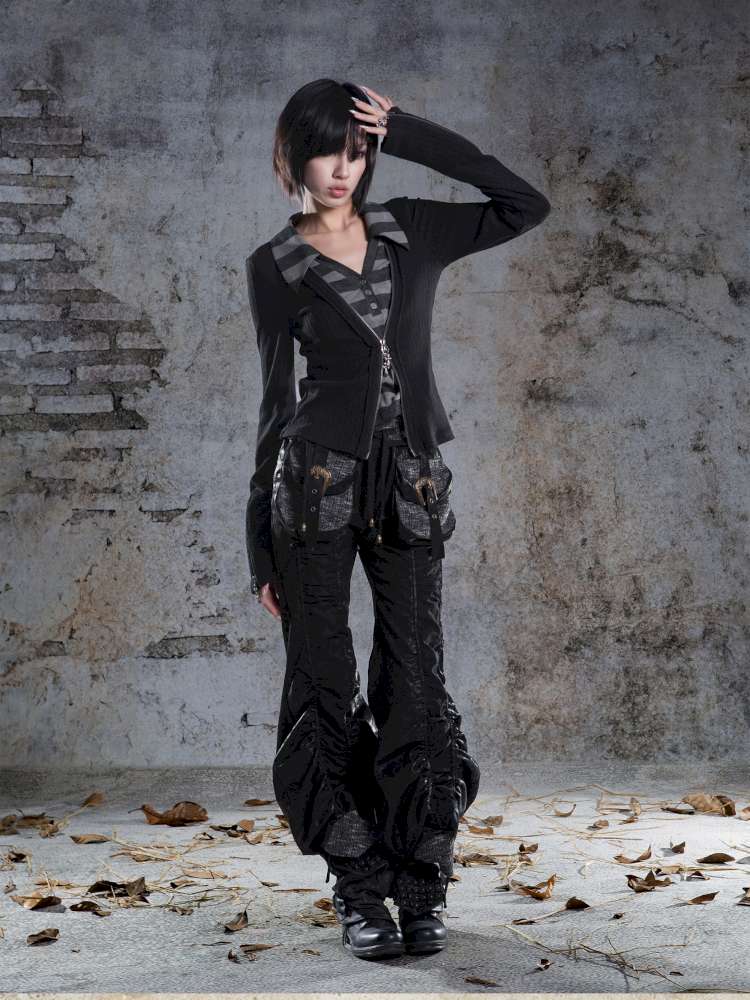 V-Neck Pullover Long-Sleeve Knit Top【s0000014492】