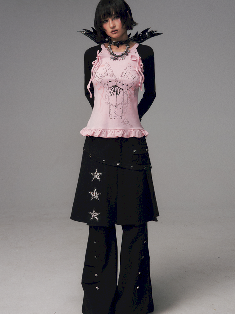 Two-Piece Pleated Skirt-Pants【s0000014456】