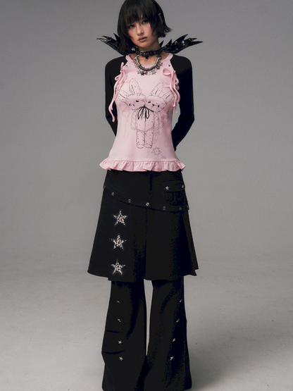 Two-Piece Pleated Skirt-Pants【s0000014456】