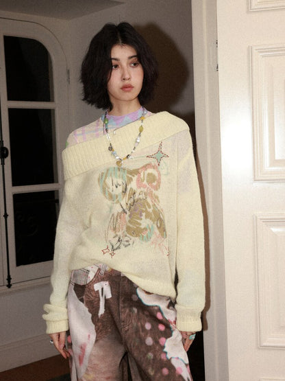 Gummy Bear Graffiti Pullover Sweater【s0000015459】