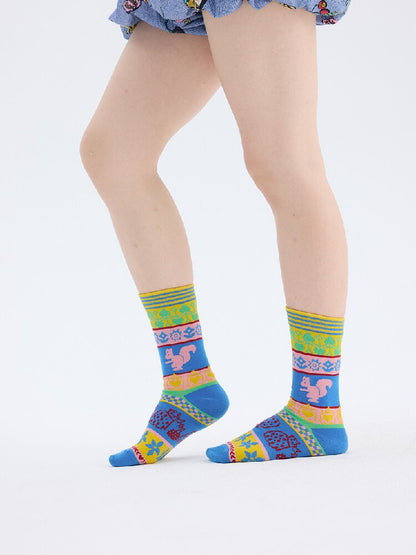 Geometric Knitwear Vintage Socks【s0000017701】