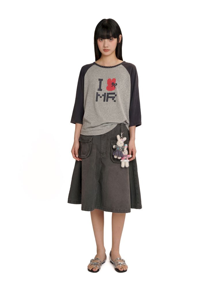 Casual Raglan Long-Sleeved T-Shirt【s0000012559】