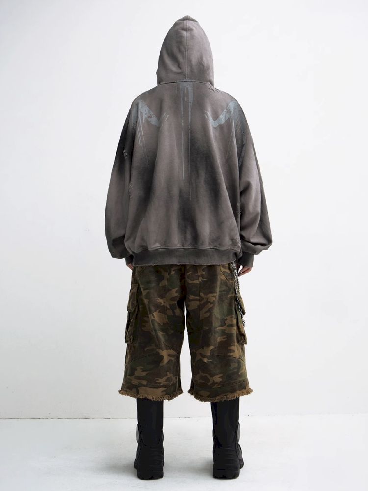 Embroidered Hooded Sweatshirt【s0000011349】