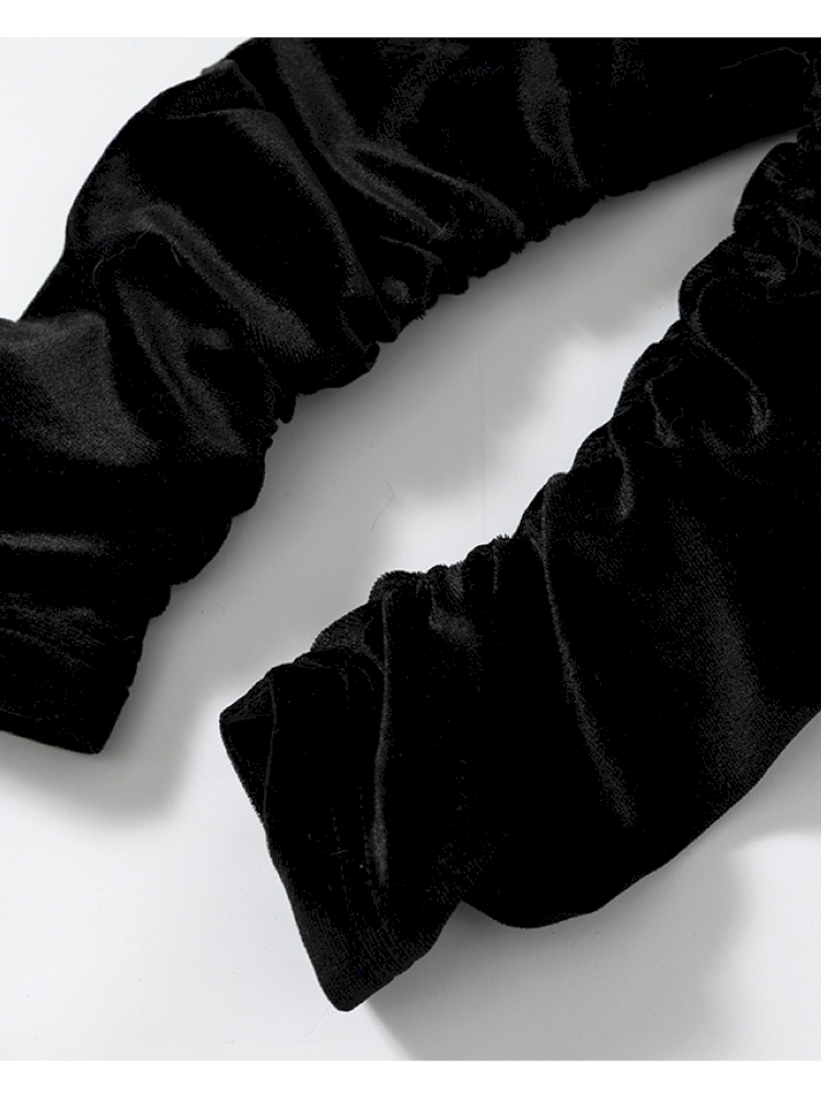 Vintage Baroque Velvet Check Dress【s0000014935】