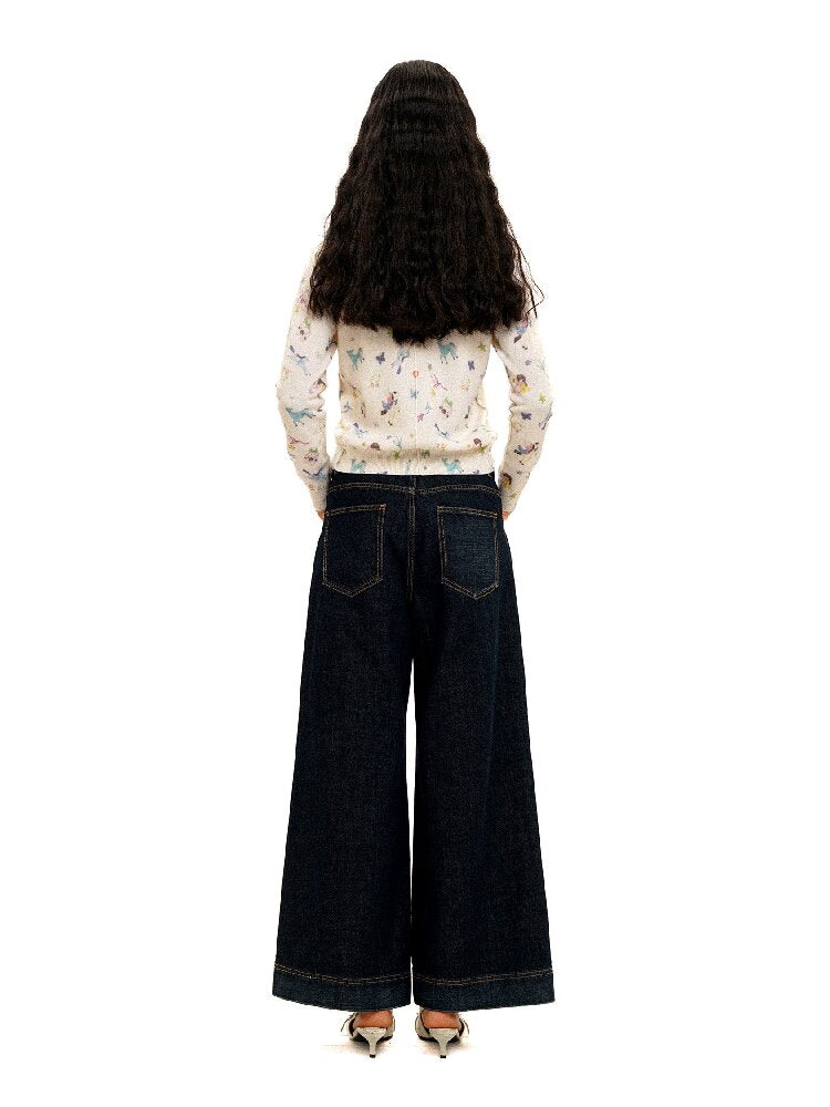 Horse Rabbit Floral Crew Cardigan【s0000016084】