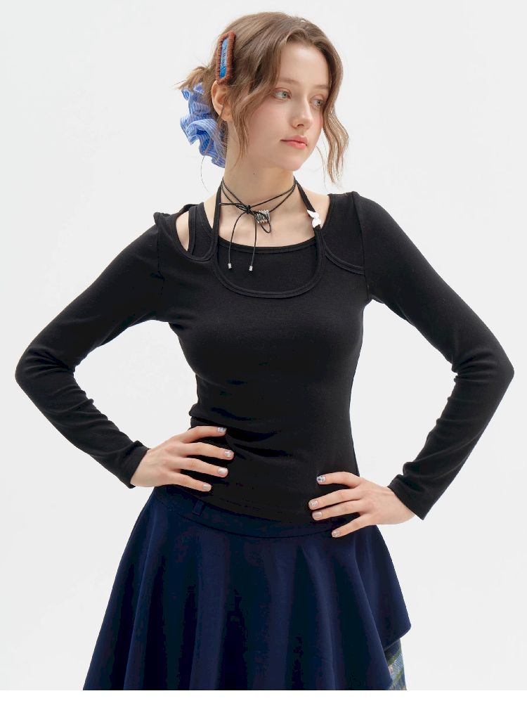 Slim Thin Knitted Bottom Shirt【s0000011513】