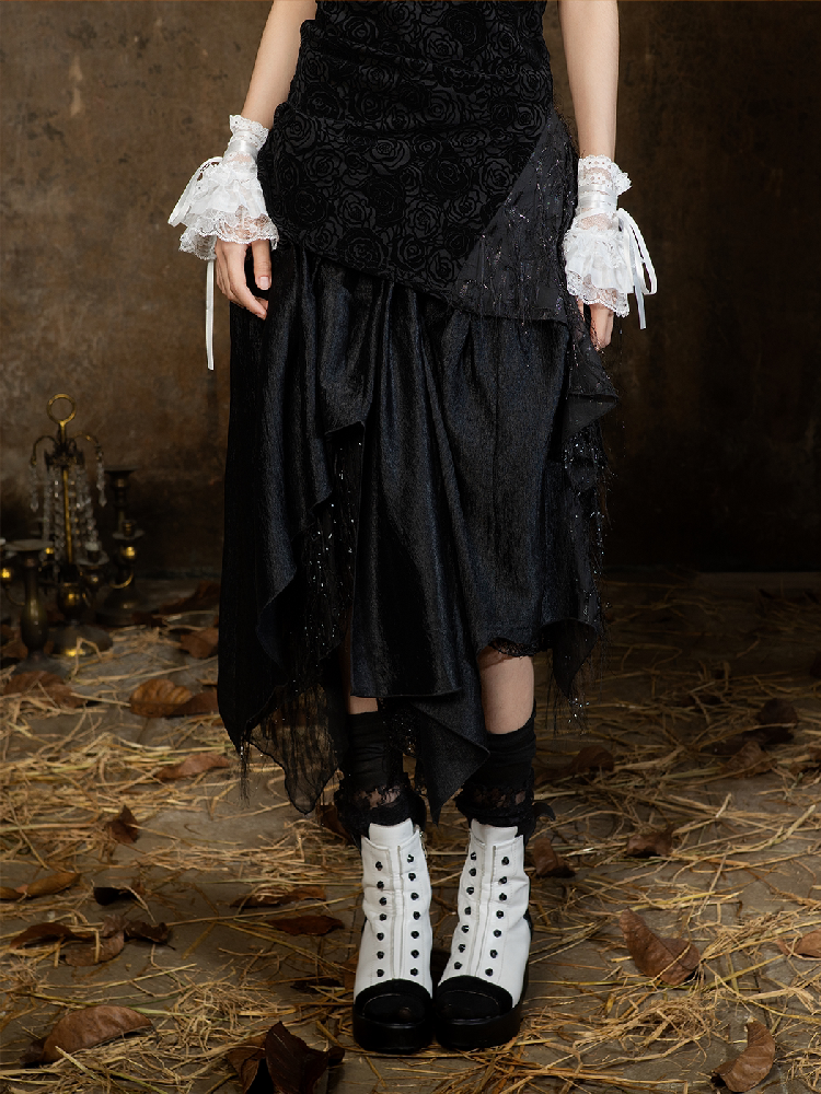 Romantic Palace Midi Skirt【s0000018377】