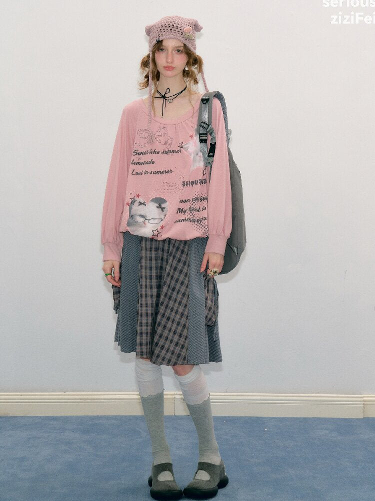 Vintage Plaid Patchwork Midi Skirt【s0000017871】