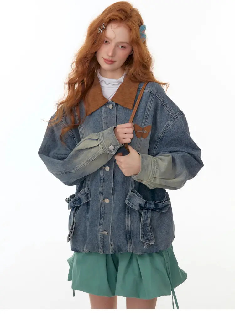 Vintage Relaxed-Fit Denim Jacket【s0000014349】