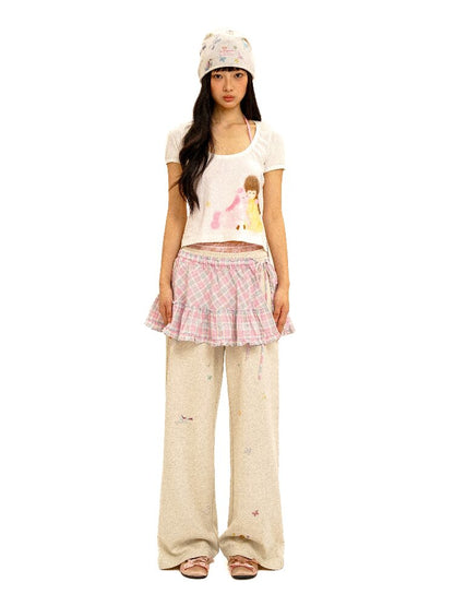 Girls Horse Print Short Sleeve T-shirt【s0000016102】