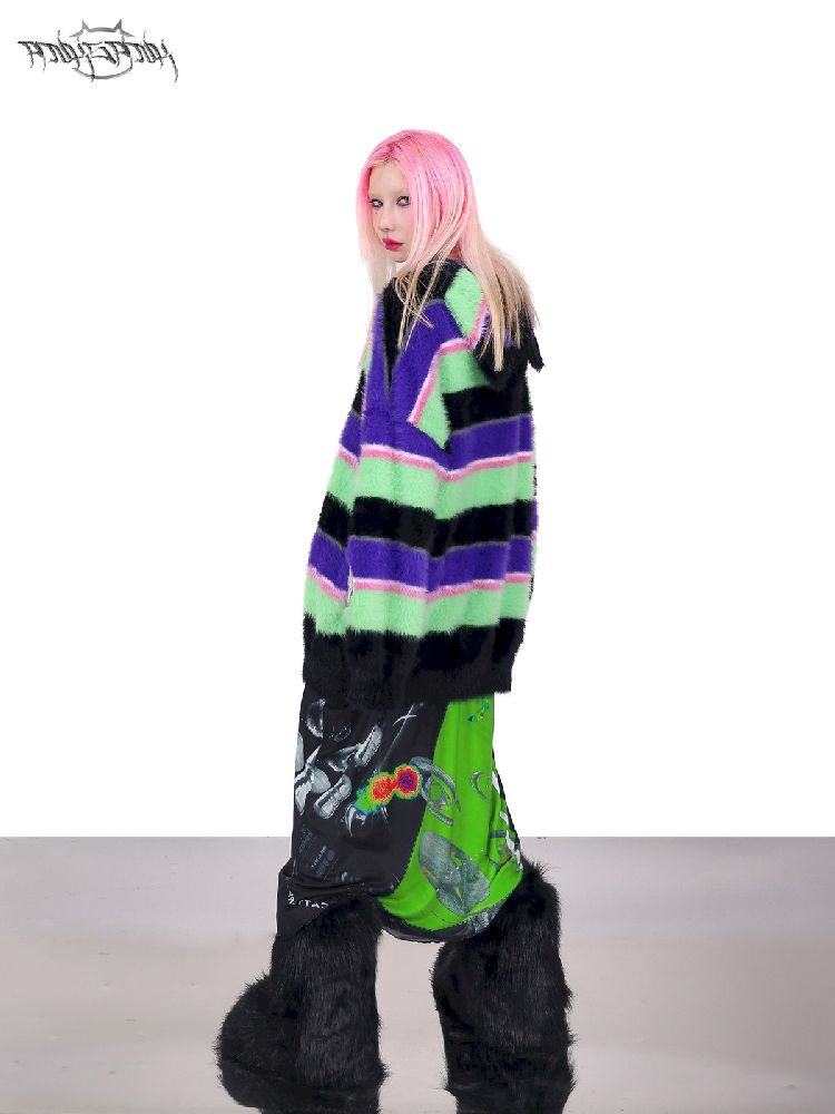 Digital Electro Y2K A-Line Long Dresses【s0000005700】