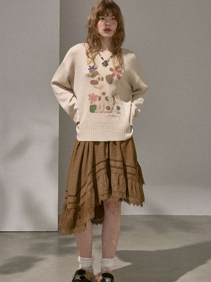 Irregular Wave Panelled Skirt【s0000015418】