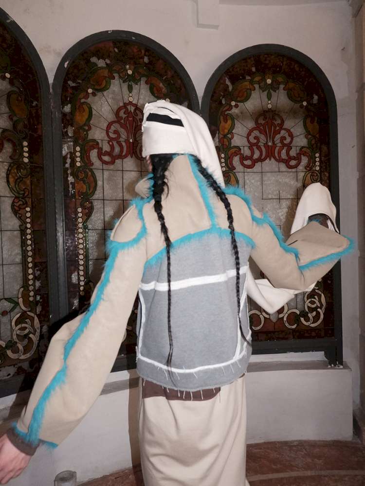 Fur Paneled Polar Fleece Coat【s0000015148】