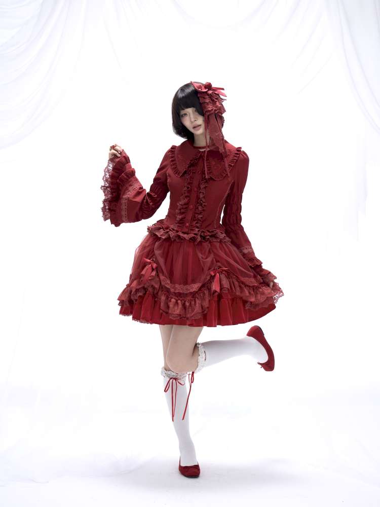 Dark Lolita Lace Mesh Sundress Dress【s0000014684】