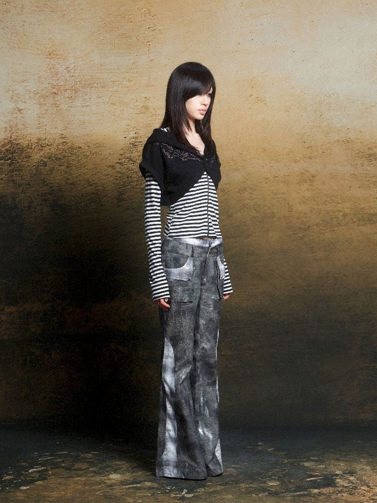 Colorblocking Plaid Splicing Micro Pants【s0000011813】