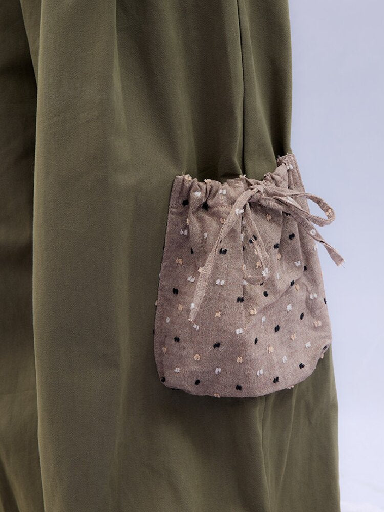 Patchwork Bud Green Cargo Pants【s0000015850】