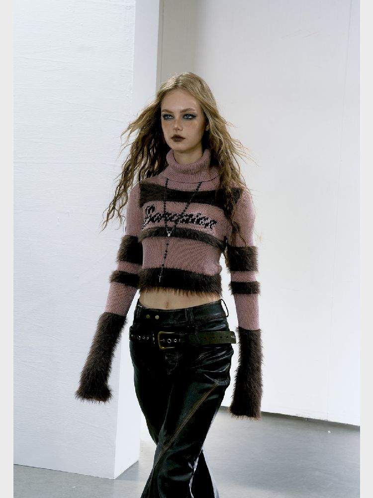 Spice girl splicing jacquard sweater【s0000005149】