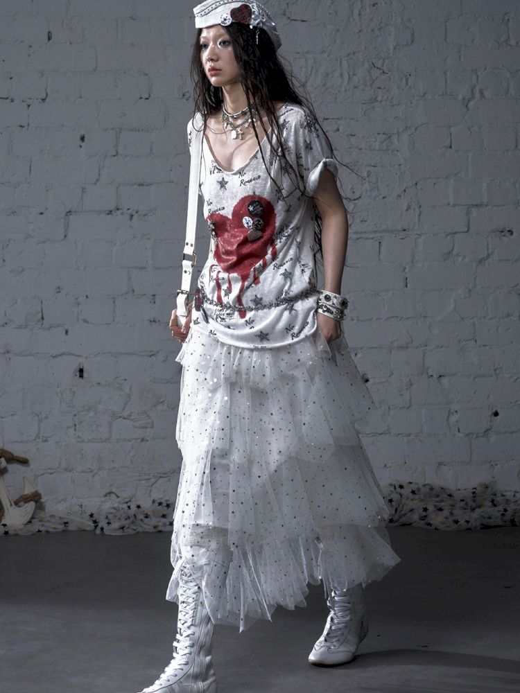 Large neckline loose-fitting T-shirt【s0000012799】