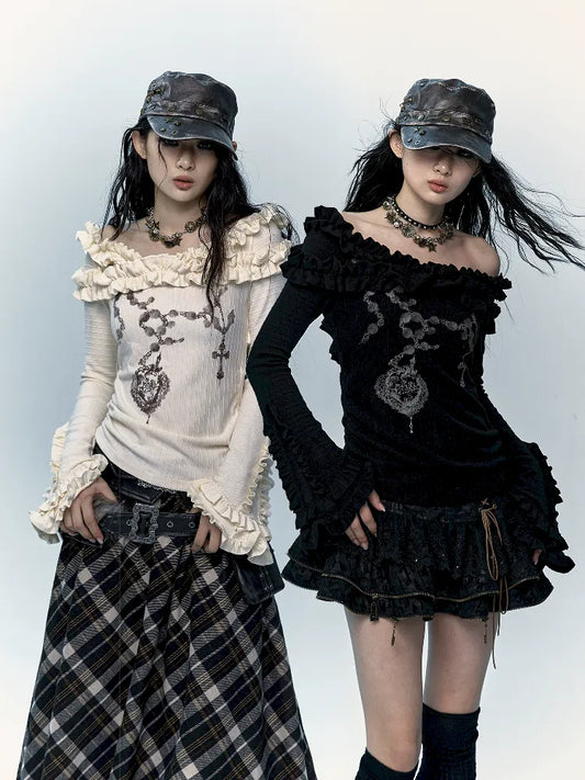 플레어 슬리브 니트 탑 [S0000011429]