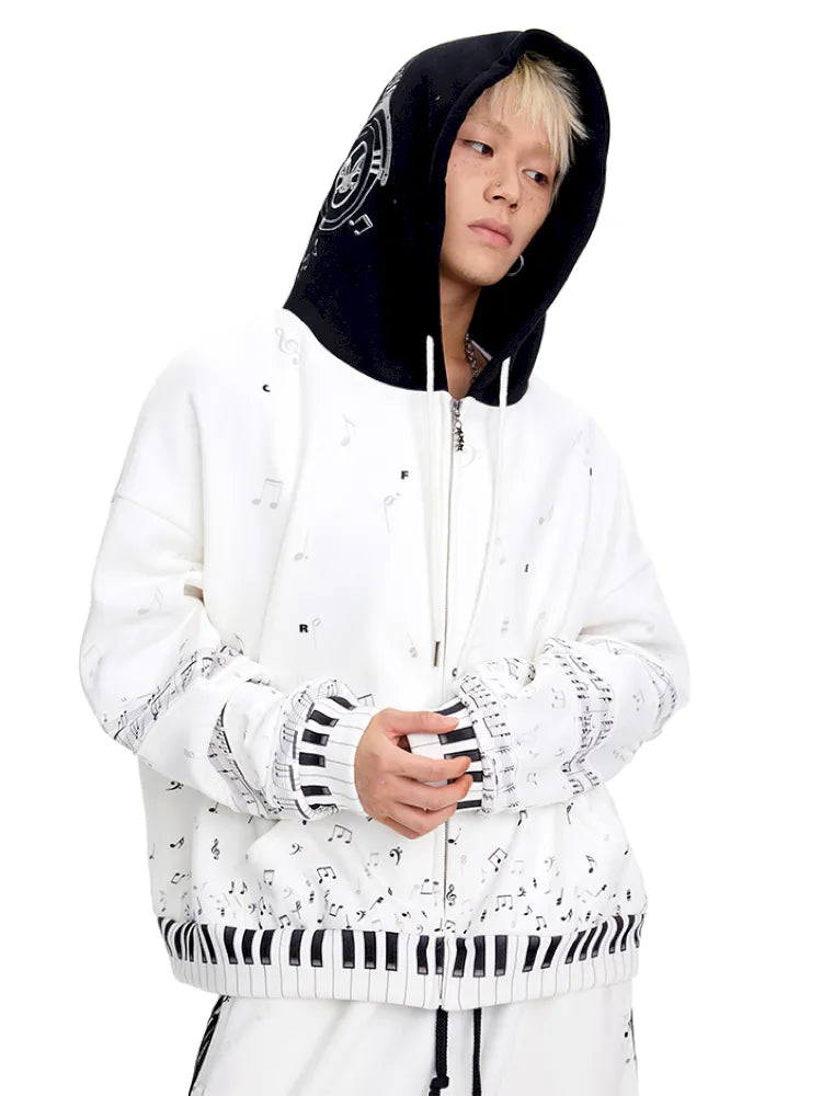 Headphones Embroidered Hoodie Jacket【s0000014098】