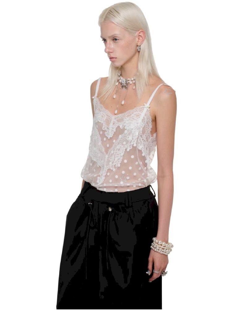 Lace See Through Halter Dress【s0000011602】
