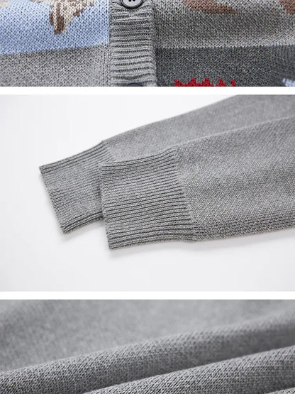 Embroidered Slim-Fit Button-Up Cardigan【s0000014075】