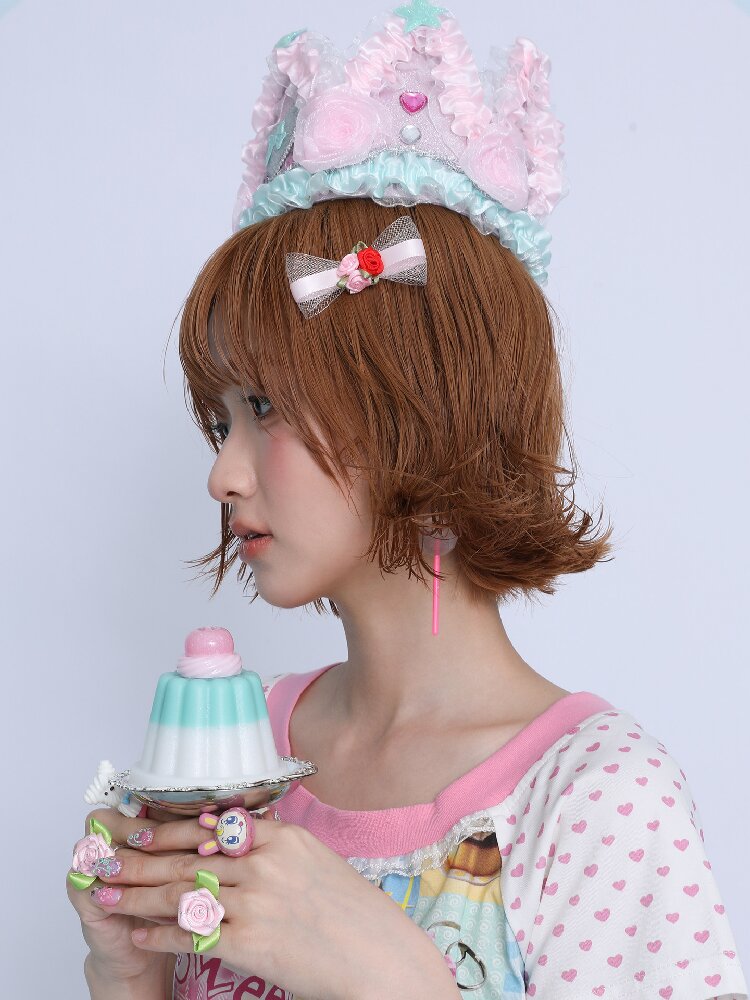 Traditional Rose Bow Hair Clip Tie【s0000017465】