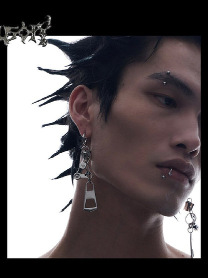 Futuristic Reworked Ear Clips Studs【s0000018876】
