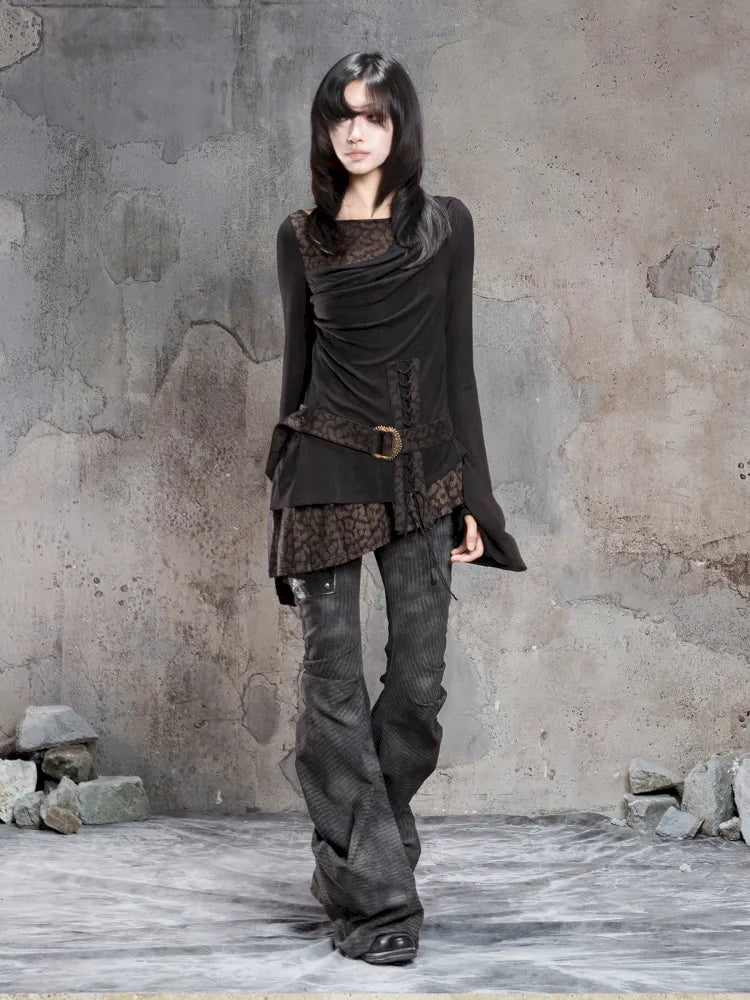 Fake Two-Piece Crew Neck Knit Blouse【s0000014129】