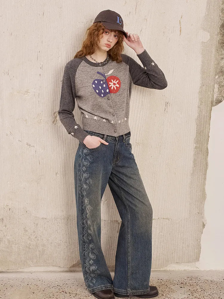 Slim-Fit Long-Sleeve Knit Cardigan Jacket【s0000014041】