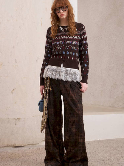 Round Neck Winter Cardigan Coat【s0000014386】