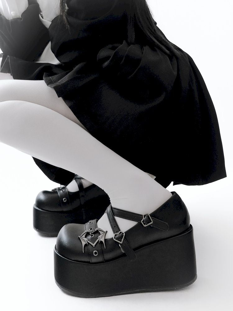 Gothic angel devil thick-soled shoes【s0000012965】