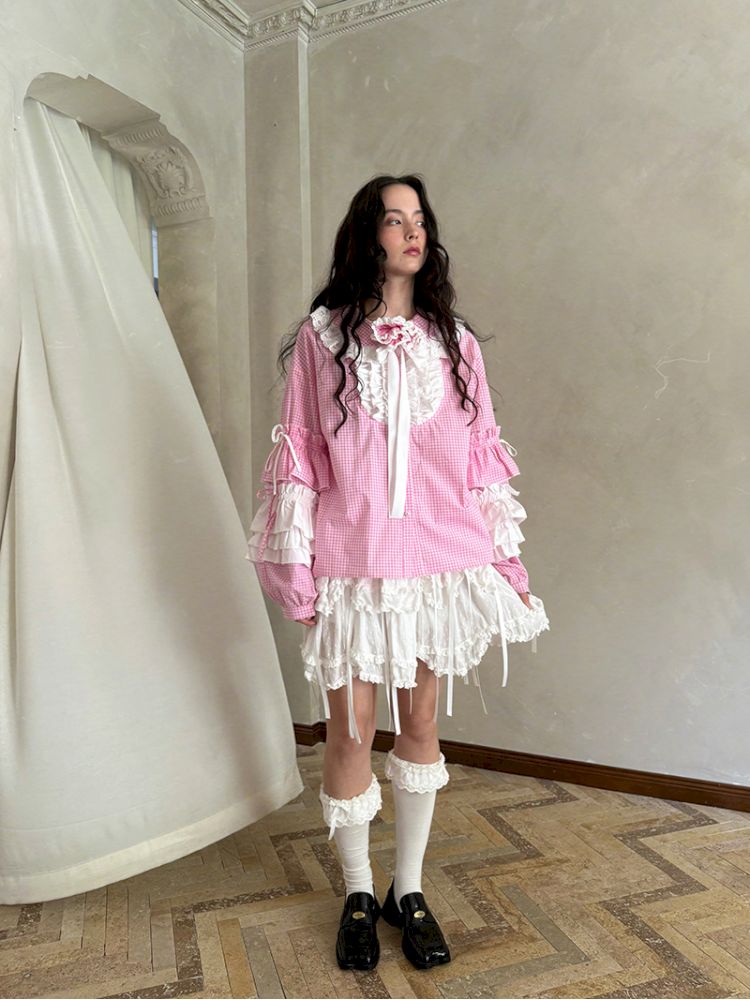 Double-layer bow-tie short skirt【s0000012764】