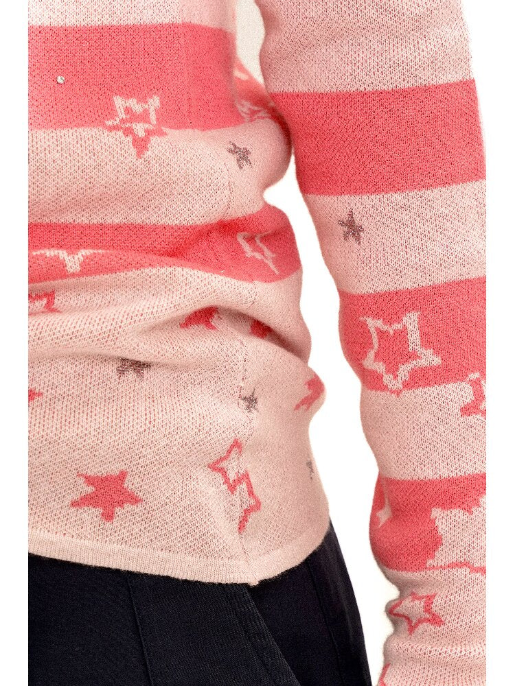 Irregular Star Stripe Diamond Top【s0000016117】
