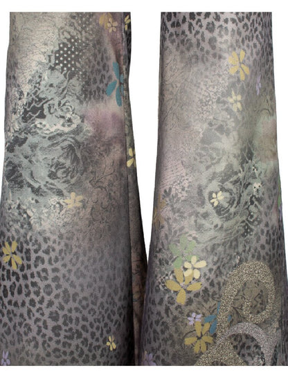 Leopard Cross Cotton Flared Pants【s0000018087】