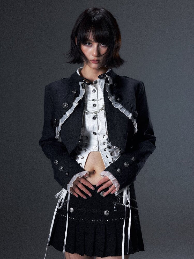 Romantic Punk Metal Buckle Jacket【s0000018001】