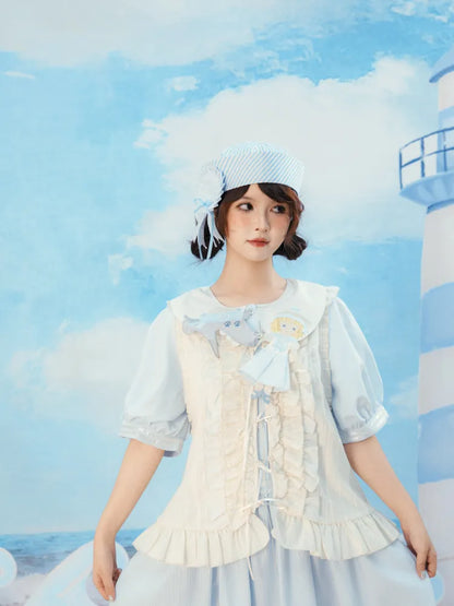 Blue and White Striped Dress【s0000014154】