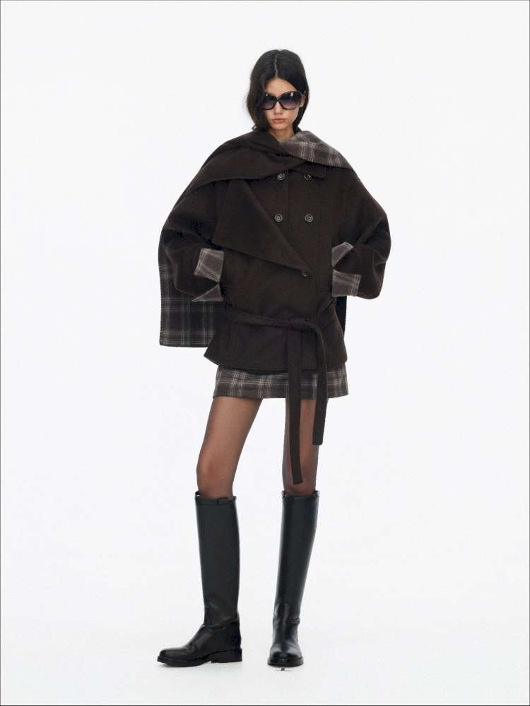 Wool Double Breasted Jacket Set【s0000015061】