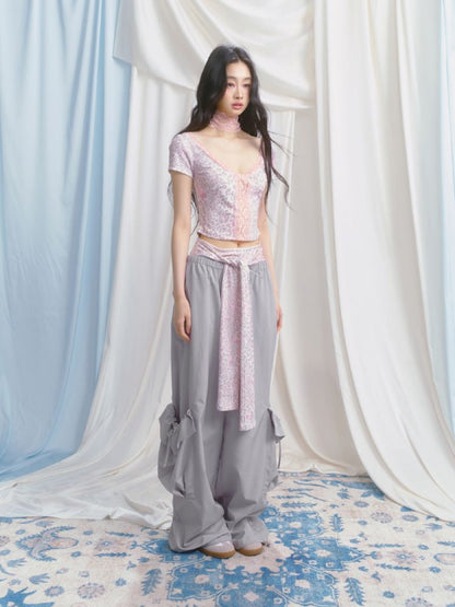 Sporty Loose Pockets Wide Leg Pants【s0000012157】