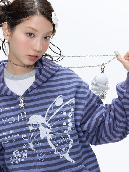 Leather Silver Clover Bag Necklace【s0000016374】