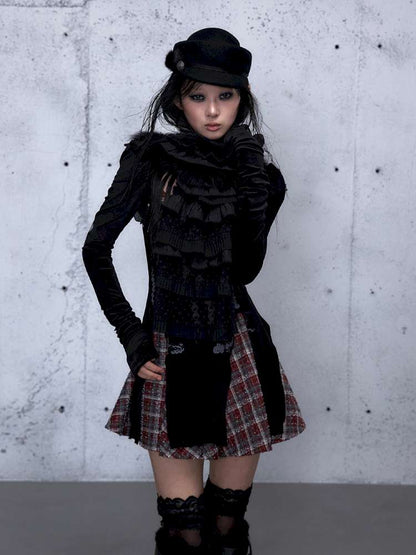 Court Lace Layering Furry Scarf【s0000014932】