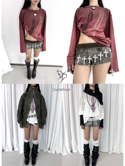 Basic Round Neck Long Sleeve T-Shirt【s0000011265】