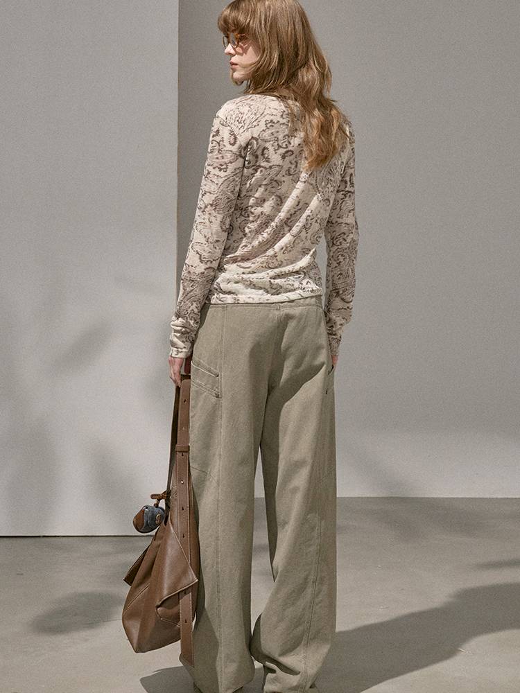 Split Side Pocket Riveted Washed Trousers【s0000014406】