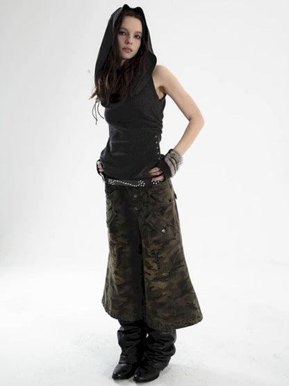 Camouflage Eight Point Flare Shorts【s0000007653】