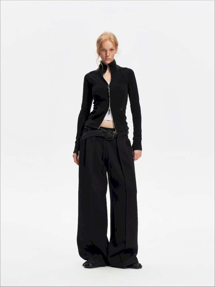 American Scimitar Drape Wide-Leg Slacks【s0000014877】