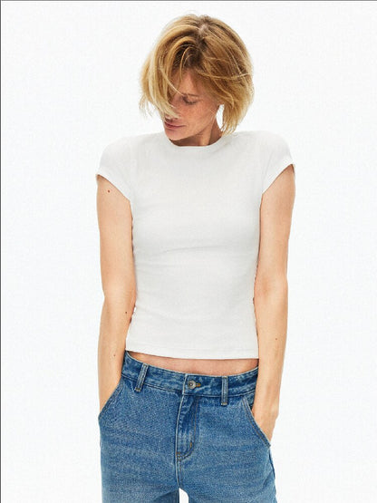 Cotton Lace Up Asymmetrical Jeans【s0000015925】